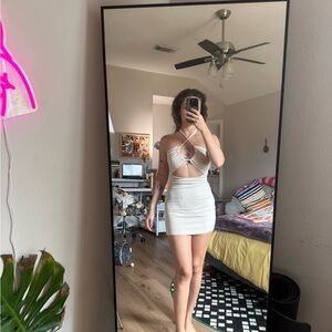 SHEIN White Cut-Out Mini Dress
